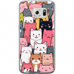 Mobile case for Samsung Galaxy S6 edge with Cat pattern design