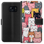 Wallet case for Samsung Galaxy S7 with Cat pattern design