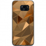 Mobile case for Samsung Galaxy S7 with 3D Gold design