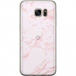 Mobile case for Samsung Galaxy S7 edge with Pink Heart design