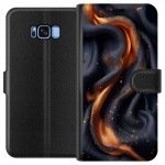 Wallet case for Samsung Galaxy S8 with Fiery silk design