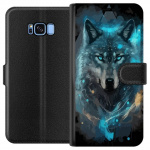 Wallet case for Samsung Galaxy S8 with Wolf design