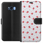 Wallet case for Samsung Galaxy S8 with Strawberries design