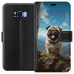 Wallet case for Samsung Galaxy S8 with Happy Dog design