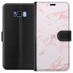 Wallet case for Samsung Galaxy S8 with Pink Heart design