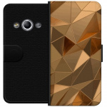 Wallet case for Samsung Galaxy Xcover 3 with 3D Gold design