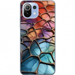 Mobile case for Xiaomi 11 Lite 5G NE with Metallic pattern design