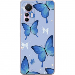 Mobile case for Xiaomi 12 Lite with Blue butterflies design Mobile case for Xiaomi 12 Lite with Blue butterflies design