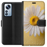 Wallet case for Xiaomi 12 Pro with Porslinsblomma design