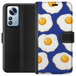 Wallet case for Xiaomi 12 Pro with Fried eggs design