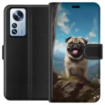 Wallet case for Xiaomi 12 Pro with Happy Dog design