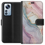 Wallet case for Xiaomi 12 Pro with Marble design