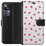 Wallet case for Xiaomi 12T Pro with Strawberries design
