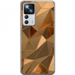 Mobile case for Xiaomi 12T Pro with 3D Gold design