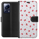 Wallet case for Xiaomi 13 Lite with Strawberries design