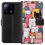 Wallet case for Xiaomi 13 Pro with Cat pattern design