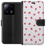 Wallet case for Xiaomi 13 Pro with Strawberries design