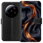 Wallet case for Xiaomi 13 Ultra with Fiery silk design