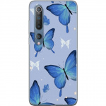 Mobile case for Xiaomi Mi 10 5G with Blue butterflies design