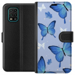 Wallet case for Xiaomi Mi 10 Lite 5G with Blue butterflies design