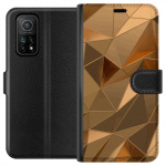 Wallet case for Xiaomi Mi 10T Pro 5G with 3D Gold design