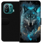 Wallet case for Xiaomi Mi 11 Pro with Wolf design