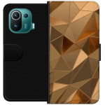 Wallet case for Xiaomi Mi 11 Pro with 3D Gold design