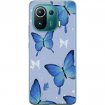 Mobile case for Xiaomi Mi 11 Pro with Blue butterflies design