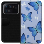Wallet case for Xiaomi Mi 11 Ultra with Blue butterflies design