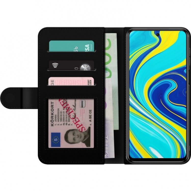 Wallet case for Xiaomi Redmi Note 9 Pro with Blue butterflies design Wallet case for Xiaomi Redmi Note 9 Pro with Blue butterflies design