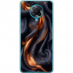 Mobile case for Xiaomi Poco F2 Pro with Fiery silk design