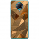 Mobile case for Xiaomi Poco F2 Pro with 3D Gold design