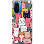 Mobile case for Xiaomi Poco F3 with Cat pattern design