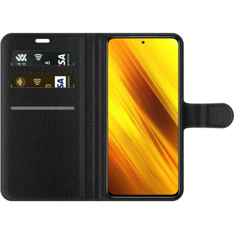 Wallet case for Xiaomi Poco X3 NFC with Fiery silk design