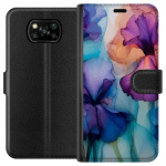 Wallet case for Xiaomi Poco X3 NFC with Magical flowers design