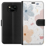 Wallet case for Xiaomi Poco X3 NFC with Flowers design