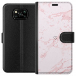 Wallet case for Xiaomi Poco X3 NFC with Pink Heart design