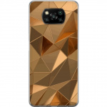 Mobile case for Xiaomi Poco X3 NFC with 3D Gold design