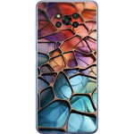 Mobile case for Xiaomi Poco X3 Pro with Metallic pattern design