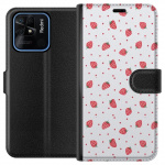 Wallet case for Xiaomi Redmi 10C with Strawberries design