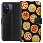 Wallet case for Xiaomi Redmi 12C with Pizza design