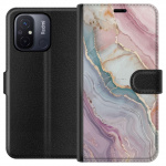 Wallet case for Xiaomi Redmi 12C with Marble design