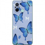 Mobile case for Xiaomi Redmi 12C with Blue butterflies design