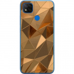 Mobile case for Xiaomi Redmi 9C with 3D Gold design