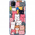 Mobile case for Xiaomi Redmi 9C NFC with Cat pattern design