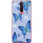 Mobile case for Xiaomi Redmi K30 with Blue butterflies design