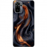 Mobile case for Xiaomi Redmi Note 10 with Fiery silk design