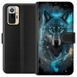 Wallet case for Xiaomi Redmi Note 10 Pro with Wolf design