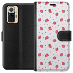 Wallet case for Xiaomi Redmi Note 10 Pro with Strawberries design