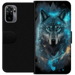 Wallet case for Xiaomi Redmi Note 10S with Wolf design